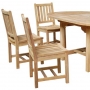 set 199 -- 47 x 47-67 inch oval extension table (9  a001) & ventura side  chairs (8 001)